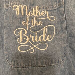Mother of the Bride Blue Embroidered Denim Shirt